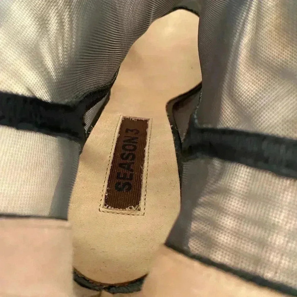 Yeezy Season 3 Mesh Mid Length Boots Black Size 7.5 - Picture 5 of 10